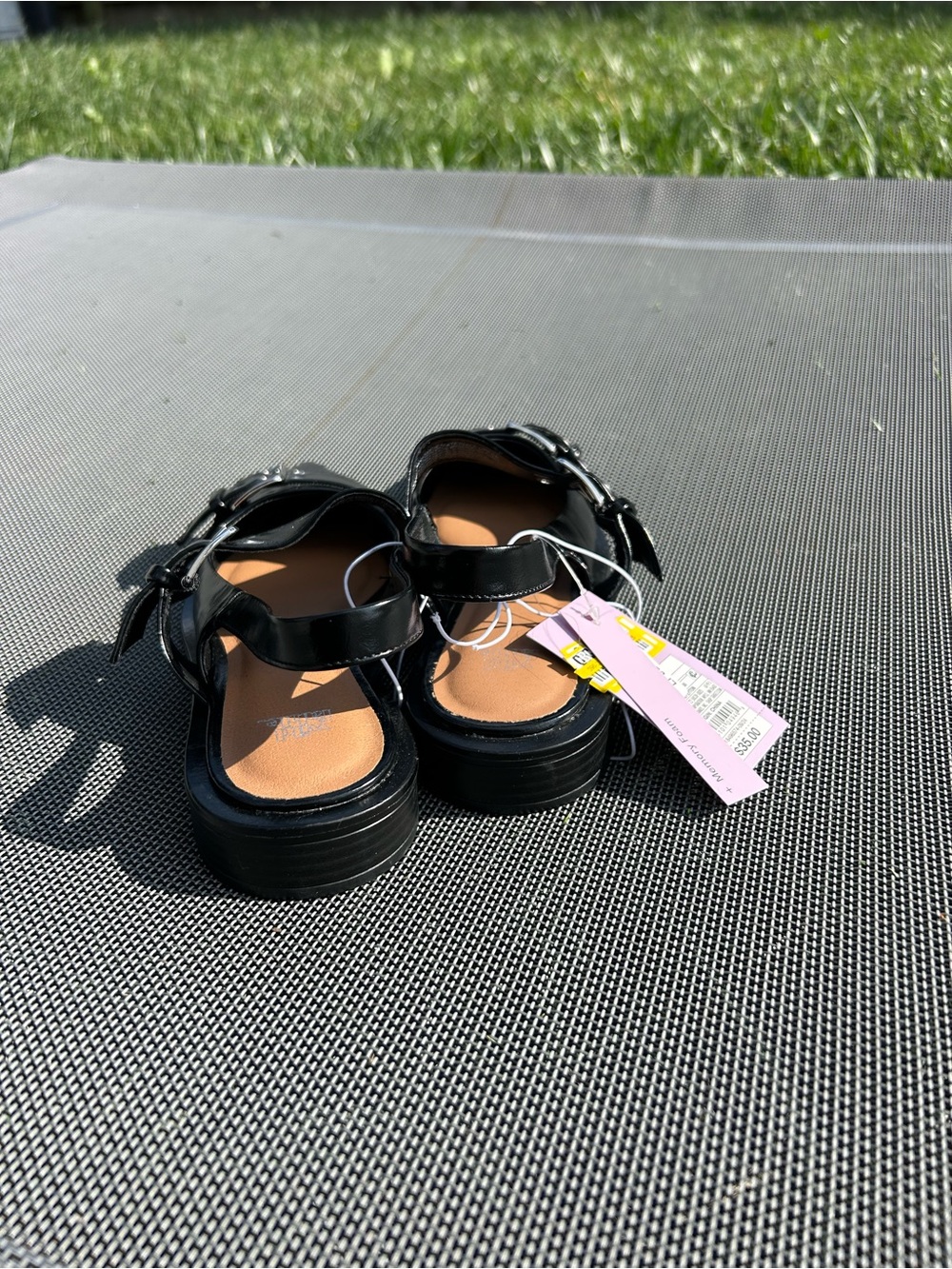 Size 7 Peyton Double Buckle black Slingback Flats by wild fable alt alternative - Picture 5 of 10